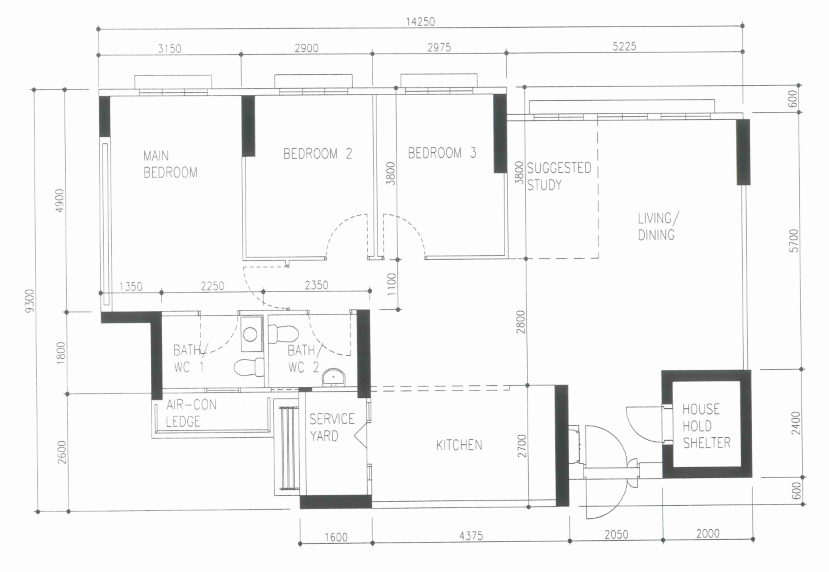 Hdb 5 Room Floor Plan Bto Home Alqu