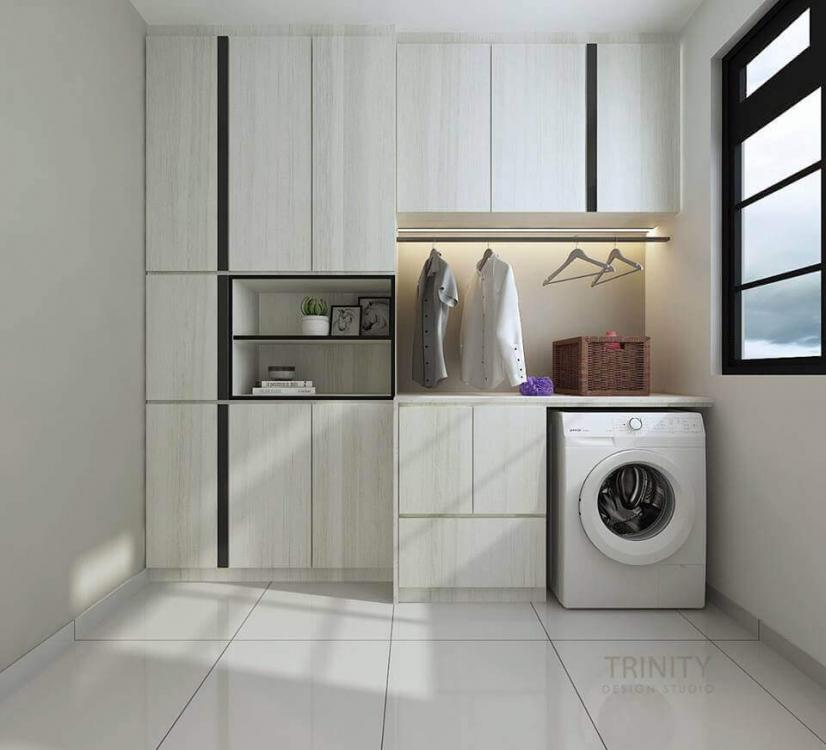 chateau @ eco botanic, laundry room, interior designer in johor bahru, trinity design studio