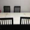 6 seater marble dining table