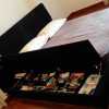 Italian Design Fabric Bed Frame Side Storage View