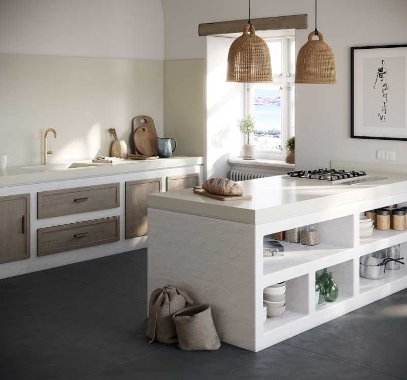 Silestone Sunlit Days Faro White Kitchen